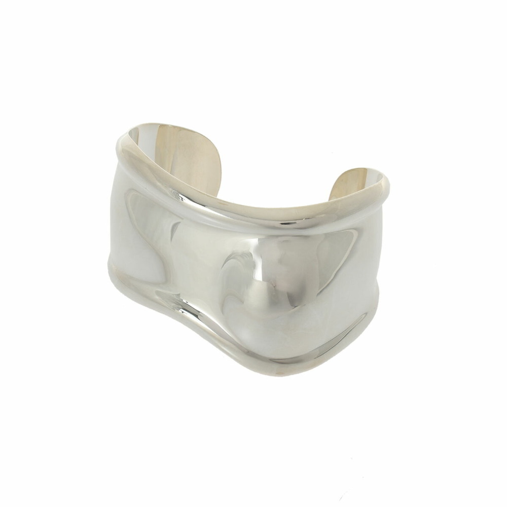 TIFFANY Bone Cuff Bangle Left Wrist Silver